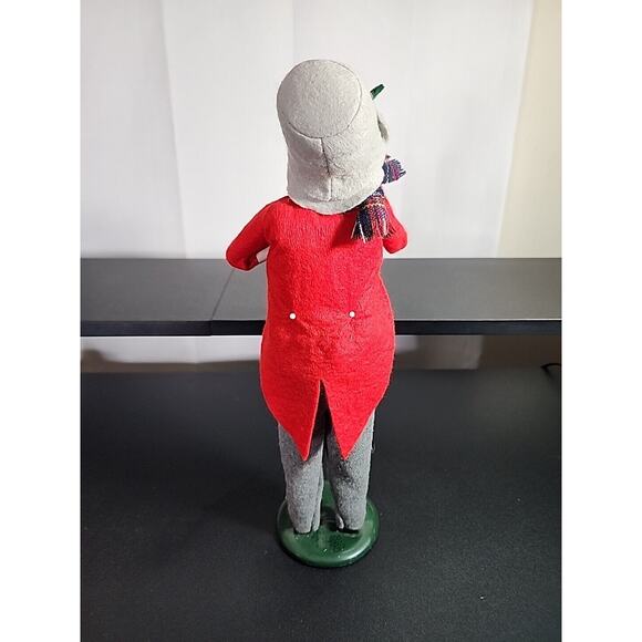 Byers' Choice 1988 Scrooge Old Man Caroler Figurine 13" Music Sheet Plaid Vest - Picture 3 of 6